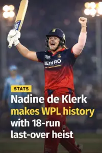 Nadine de Klerk 18 runs last over